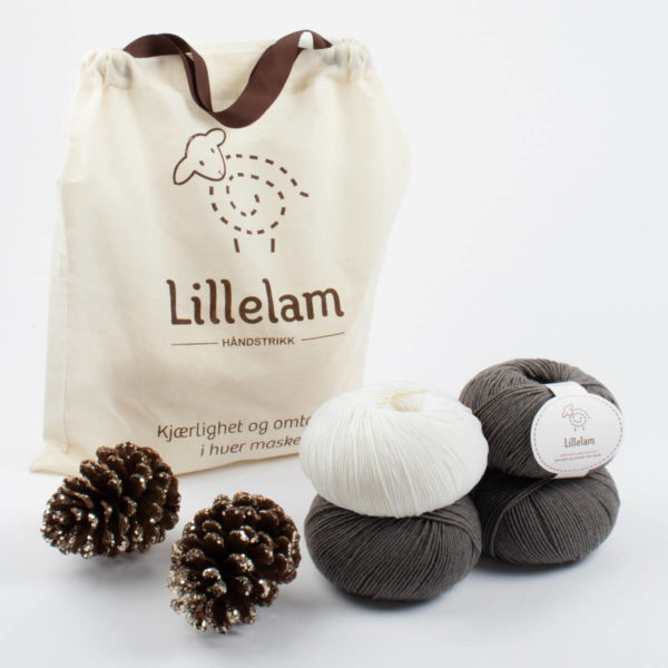 Lillelam_Strikkepakke_ brun