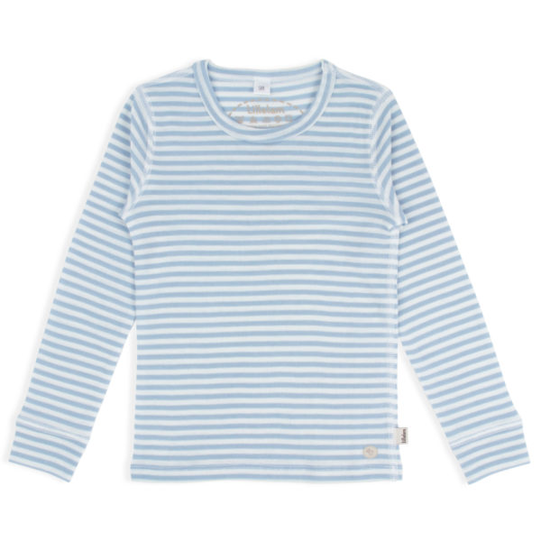 Lillelam_Ulltrøye striper_lyseblå